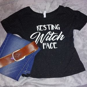 Bella and canvas rainbow speckled black tee